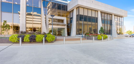 Exterior view of the entrance at 8333 Douglas Center in Preston Center.